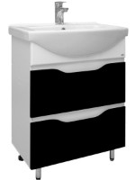 Dulap cu lavoar Mashtab Print 2 Basic White/Black 65cm