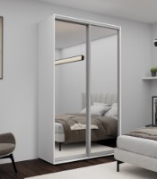 Dulap cu uşi glisante Nex Home Mirror 140x60x240cm White (NX-00001736)