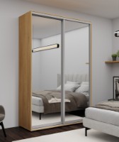 Dulap cu uşi glisante Nex Home Mirror 160x60x220cm Sonoma (NX-00001755)