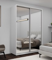 Dulap cu uşi glisante Nex Home Mirror 160x60x220cm White (NX-00001734)