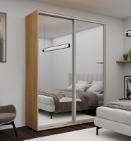 Dulap cu uşi glisante Nex Home Mirror 180x60x220cm Sonoma (NX-00001747)