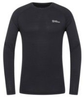 Bluză termică pentru bărbați Jack Wolfskin Infinite Warm Ls M Black, s.XXL