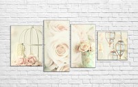 Pictură ArtDesign Beautiful retro in roses 147x65cm (R-10278)