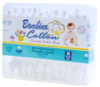 Betisoare din bumbac Bambino Baby Cotton 60pcs