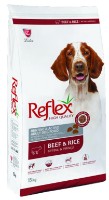 Hrană uscată pentru câini Reflex Adult Dog Hunting & Active Beef & Rice 15kg