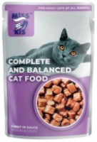 Влажный корм для кошек Miss Kis Adult Rabbit in Sauce 24x100g