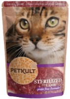 Влажный корм для кошек Petkult Adult Cat Sterilised Lamb 100g