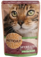 Влажный корм для кошек Petkult Adult Cat Sterilised Duck 100g
