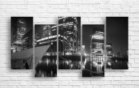 Картина ArtDesign Black and white city 163x80cm (B-10097)