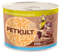 Влажный корм для собак Petkult Adult Junior Mini Duck 185g