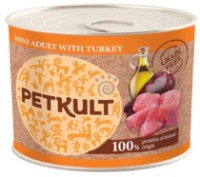 Влажный корм для собак Petkult Adult Mini Turkey 185g