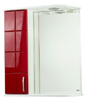 Шкаф с зеркалом Mashtab Domino 5082 600x200x720mm White/Red