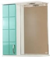 Шкаф с зеркалом Mashtab Domino 5083 600x200x720mm White/Green