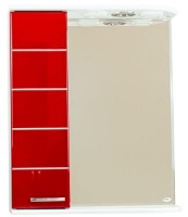 Шкаф с зеркалом Mashtab Modern 5668 600x200x720mm White/Red
