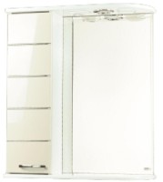 Шкаф с зеркалом Mashtab Modern 6803 600x200x720mm White/Beige