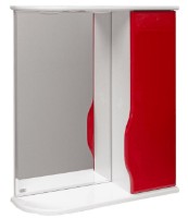 Шкаф с зеркалом Mashtab Print 10031 700x200x720mm White/Red