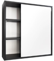 Dulap cu oglindă Mashtab Toledo 11858 700x155x730mm Black Matte