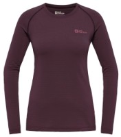 Bluză termică dame Jack Wolfskin Infinite Warm Amaranth Long Sleeve, s.XS