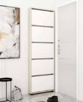 Rafturi pentru pantofi Mobildor-Lux Leo Slim 100x16x203 Oak Sonoma/White (00012977)