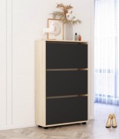 Rafturi pentru pantofi Mobildor-Lux Leo Slim 50x16x125 Oak Sonoma/Anthracite (00013556)