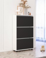 Обувница Mobildor-Lux Leo Slim 50x16x125 White/Anthracite (00013555)