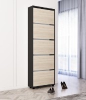 Обувница Mobildor-Lux Leo Slim 50x16x203 Anthracite/Oak Sonoma (00013565)