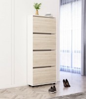 Обувница Mobildor-Lux Leo Slim 60x16x164 White/Oak Sonoma (00013578)