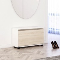Обувница Mobildor-Lux Leo Slim 60x16x47 White/Oak Sonoma (00013586)
