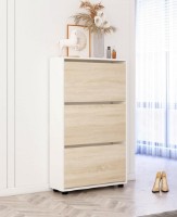 Обувница Mobildor-Lux Leo Slim 70x16x125 White/Oak Sonoma (00013594)