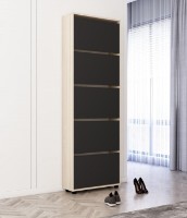 Rafturi pentru pantofi Mobildor-Lux Leo Slim 70x16x203 Oak Sonoma/Anthracite (00013600)