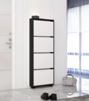 Rafturi pentru pantofi Mobildor-Lux Leo Slim 80x16x164 Anthracite/White (10008576)