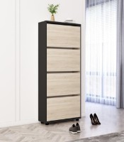 Обувница Mobildor-Lux Leo Slim 90x16x164 Anthracite/Oak Sonoma (00013638)