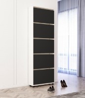 Обувница Mobildor-Lux Leo Slim 90x16x203 White/Anthracite (00013641)