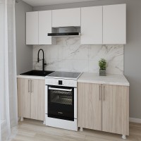 Кухонный гарнитур Smartex K1 200 White/Light Oak (30009)