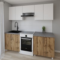 Кухонный гарнитур Smartex K1 220 White/Dark Oak (30016)