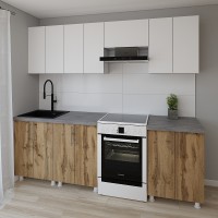 Кухонный гарнитур Smartex K1 240 White/Dark Oak (30022)