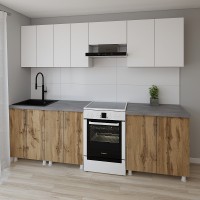 Кухонный гарнитур Smartex K1 260 White/Dark Oak (30028)