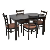 Комплект для столовой Evelin HV-27V Chocolate + 4 Coco Chocolate/F-789 Brown