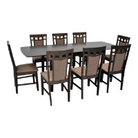 Set masă și scaune Evelin HV-27V Chocolate + 8 Deepa R Chocolate/Ekea-12