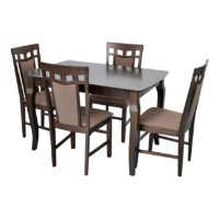 Комплект для столовой Evelin HV-29V Chocolate + 4 Deepa R Chocolate/Ekea-12 Dark Brown