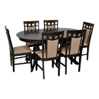 Комплект для столовой Evelin HV-33V Chocolate + 6 Deepa R Chocolate/NV-3WP