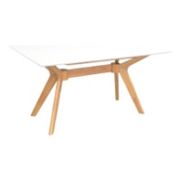 Комплект для столовой Evelin Raffles Rectangular White/Bella Beech + 6 Cameroon White/Bella Beech