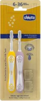 Детская зубная щётка Chicco Milk Teeth 6-36m Liliac/Mustard 2pcs