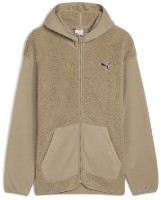 Hanorac pentru bărbați Puma Ess Elevated Relaxed Winterized Full-Zip Sherpa Ice Coffee, s.XXL