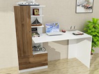 Письменный стол Trendy Domingos White/Walnut 149.5x120x61.5cm GTR000999