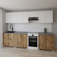 Кухонный гарнитур Smartex K1 300 White/Dark Oak (30040)