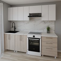 Кухонный гарнитур Smartex K2 240 White/Light Oak (30063)