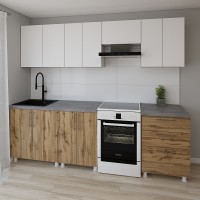 Кухонный гарнитур Smartex K2 260 White/Dark Oak (30070)