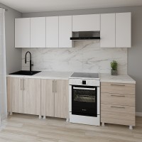 Кухонный гарнитур Smartex K2 260 White/Light Oak (30069)
