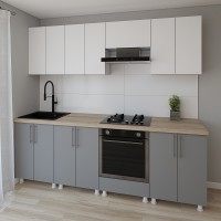 Кухонный гарнитур Smartex K3 240 White/Graphite (30104)